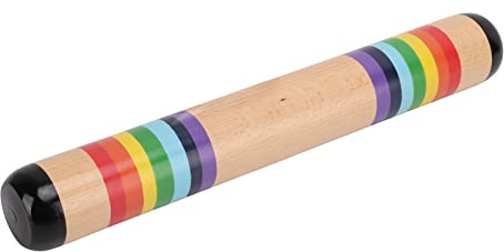 Pssopp Bâton de Pluie en Bois, Instrument de Percussion en Bois Naturel pour Enfants, avec Un Design coloré, Son de Goutte de Pluie Apaisant, Jouet D'éducation Précoce pour Les
