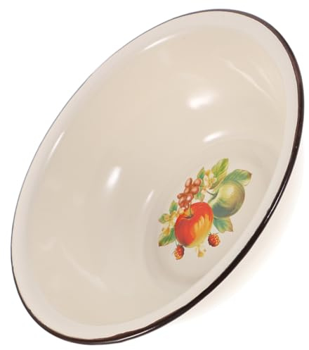 Garneck Bacinella in Ferro Spesso da 22 Cm Fondo Antiscivolo, Vasca Multifunzionale per Lavaggio Verdure, Frutta e Impasti, Lavabo Domestico Resistente e Salvaspazio per Stile Casuale