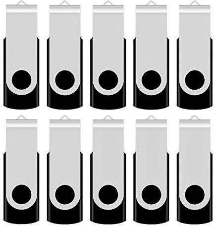 Aiibe Wholesale Bulk Flash Drives 8GB 8G USB Flash Drive 50 Pack 8GB USB 2.0 Thumb Drives, Black