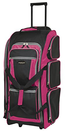 Travelers Club 30 Xpedition Rolling Duffel Bag, Hot Pink