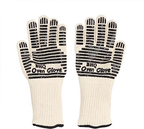 VIP Pioneer Safety Calor 1 Pair 33cms Length BBQ Gloves Heat Resistant Oven Mitts Gloves Kitchen Non-Slip Potholder Barbecue Accessories for Cooking Baking Weber Charcoal Briquettes Pizza, 33cms