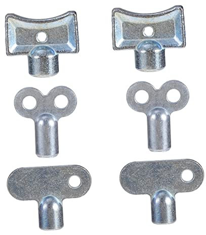SUPVOX 6pcs Radiator Bleed Key Set for Exhaust Valves Compatible Old and New Radiator Models Includes 2 Long Keys for Home Heating Systems