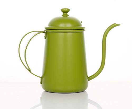 OQHAIR Cafetera para Verter sobre hervidor de Agua de Acero Inoxidable 304, 90 Grados, inyección Vertical de Agua, Boquilla Tipo Goteo de 6 mm, cafetera de Acero Inoxidable (Color: Verde,