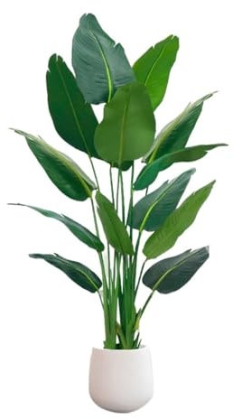 Alberi Artificiali Uccello del paradiso Banano artificiale Accessori for la decorazione della casa Piante artificiali Decorazioni for la stanza Bonsai Piante finte Albero Artificiale ( Size : 180cm )