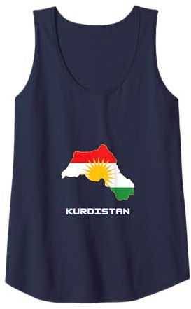 Kurdistan Map Flag - bzhi kurdo kurdistan Tank Top