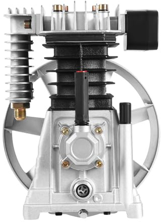 Pompa a Testa del Compressore d'aria 2.2KW 3HP Pistone-Cilindro-Compressore d'aria-Testa-Pompa-Motore-Attrezzo-Aria 250L/minTesta della pompa compressore d'aria doppio cilindro lubrificato ad olio
