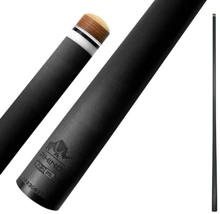 RHINO - 76.2 cm / Speed Joint (PSJ) Carbon Pool Queue Single Shaft Tip 12.2mm Low Deflection Technology Ultra-Smooth, Pro Taper