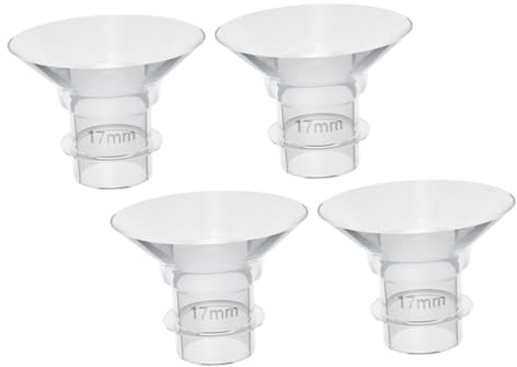 Hoement 4 Stück Flanscheinsätze aus Waschbarem Silikon 17mm für Tragbare Ersatz Flansch Einsatzsatz Robust und Einfach zu Verwenden für Stillzubehör