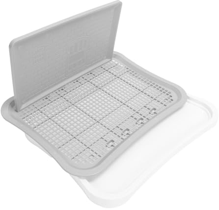 VBESTLIFE Plateau de Pot pour Chien, Toilettes D'intérieur pour Dressage de Chien avec Colonne Murale, Support pour Tapis de Dressage de Pot pour Chien de Petite et Moyenne Taille, 50,8 X