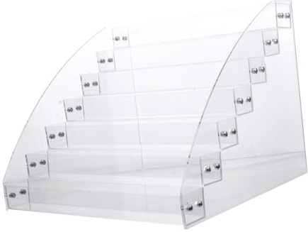 HONMEET Organizador De Maquillaje Transparente Para Pintauñas y Lápices Labiales Estante De Almacenamiento De Soporte Para Cosméticos y Accesorios De