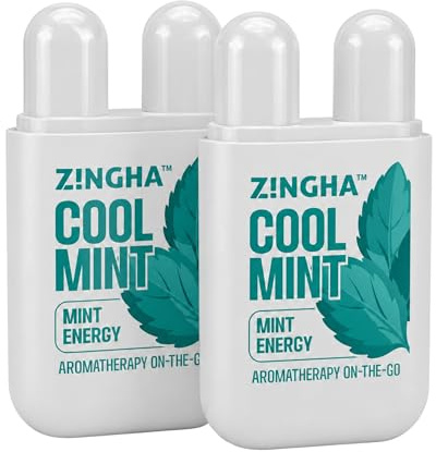 Z!NGHA Natural Aromatherapy Dual Nasal Inhaler Stick – Uplifting Essential Oil Blend for Refreshing Scents & Daily Clarity | Portable, Travel-Friendly Nasal Stick for Aromatic Enjoyment