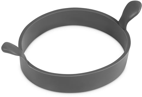 Culinare Silicone Round Egg Ring for Frying, Heat Resistant Pancake Mould, Stain and Odour Resistant, Dishwasher Safe