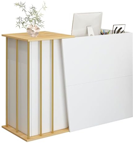 GAOXIAO Rezeption Schreibtisch Empfangstresen mit Schreibtisch,Tresen Bar Theke Rezeptionstheke Counter Computerschrank Empfangstheke Hausbar Theke Nagelstudio Tisch Verkaufstheke B 100 cm