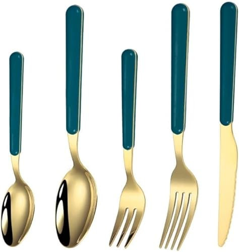 MMRTDJDR Ensemble d'argenterie de Vaisselle, Ensemble de Couverts en Acier Inoxydable.