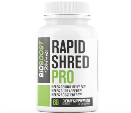 Rapid Shred PRO Series | Supports GLP-1 Pathway Function | Weight Loss Pills for Women & Men | & Fat Burner to Boost Metabolism, Appetite Suppressant| 3rd Party Tested Supplement - 60 Pills