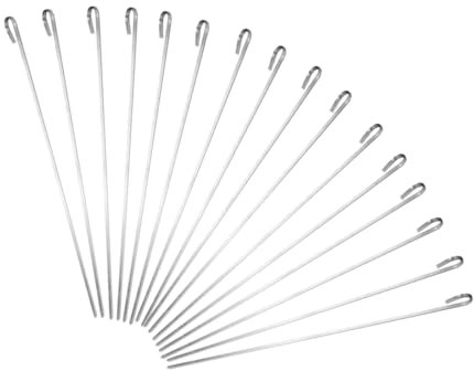 NULYLU Lot De 16 Brochettes En Acier Inoxydable Pour Barbecue Piques Plates Anti Rouille