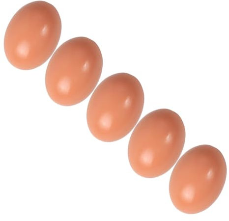 KOMBIUDA 5pezzi Uova Di Legno Finte Uova Artificiali Per Nidi Di Gallina Decorative Materiale Per Fai Da Te Decorazioni Per Feste