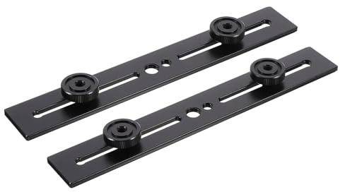 GALPADA 2pcs Adjustable Flash Extension Bracket Mic Mount Bar for Dual Mount Spacing Bar Bracket for Flash Light Extension for Microphone Use Camera and Stand