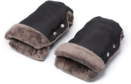 Guantes impermeables y cálidos, resistentes al viento, para carrito de la compra, manguitos de mano divididos para carrito de bebé, calentador ajustable