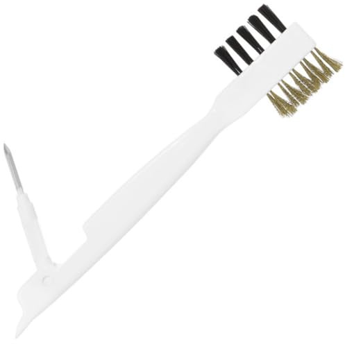 IWOWHERO Gas Stove Cleaner Brush with Stiff Bristles, Hard Bristle Scrub Brush with Handle for Kitchen Cooktop and Window Gap Cleaning, 1pcs Multipurpose Scrubbing Tool for Oil and Dirt