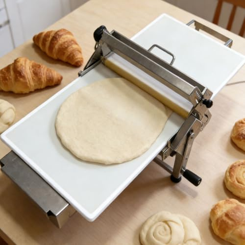 Manuell Degpressmaskin - Pro Deg-/Smördegspress - Manuell Degpress - Rostfritt Stål Croissanter, Fondant, Pizza-/Degkavlingsmaskin För Hemmabruk Och Kommersiellt Bruk 300