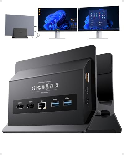Station d'accueil USB-C Double écran 4K@60Hz pour la Maison et Le Bureau