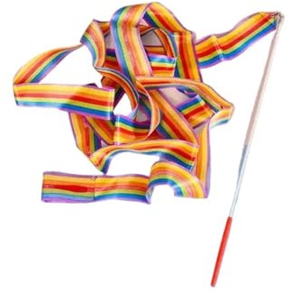 DSFIHJO 2/4 meter dansband färgglada band för konstgymnastik, klassisk dansband, träningsutrustning och (färg: 2,2 m)
