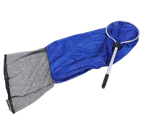 Ausla Stort Akvarienät, Akvariumfisknät i Aluminiumlegering 30 Cm Huvud 50 Cm Handtag, Mjukt Nät för överföring och Fångst Av Fisk, för Medelstor Fisk i Tankar och Dammar (Diameter 35cm, handtag 50cm)