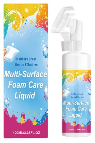 Espuma Limpiadora Para Tapicería 100ml Limpieza Profunda Secado Rápido | Limpiador de Espuma en Spray con Cepillo Para Hogar Oficina Escuela Aula Hotel Guardería Dormitorio