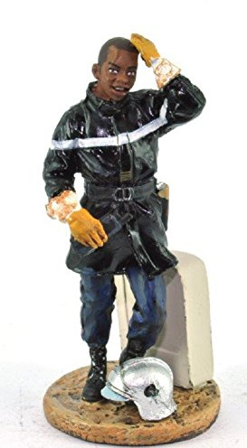 Del Prado Sammelfigur Feuerwehrmann Firefighter Figur Abidjan 1999 1:32 ca. 7 cm Metall