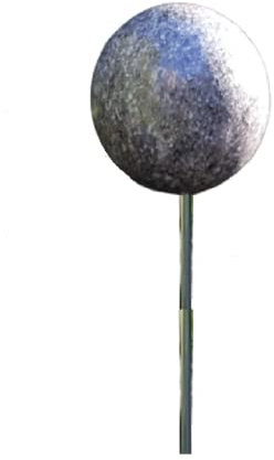 Jürgen Bocker Garten-Ambiente anthrazit Gartenstecker Rosenkugel 10 cm Edelstahl mit Granitlackierung Stab 80 cm, BS 100 040