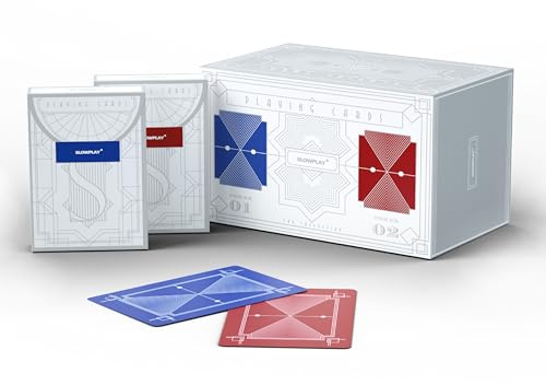 SLOWPLAY 100% Plastik Spielkarten in großen Mengen, 10er Kartendeck Set in Poker Größe, Überlegene Flexibilität & Haltbarkeit, Wasserfest & Waschbar, professionelle Spielkarten für Texas Hold'em Poker