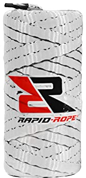 Rapid Rope Refill 120ft White Flat Tactical Paracord | Made in The USA | 1100lb Tested Heavy Duty Poly Rope Test Cord | Hiking, Camping, Survival, Utility, Climbing