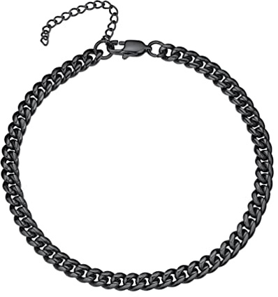 PROSTEEL Ankelkedja för kvinnor, justerbara vattentäta ankelarmband, hjärta/kubansk/cigarr fotkedja 316L rostfritt stål för strand sommar med presentask, En storlek, Rostfritt stål, Ingen ädelsten