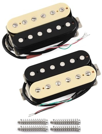 FLEOR Alnico 2 Humbucker Pickup HBA2 Electric Guitar Humbucker Neck and Bridge Pickup Set-Zebra