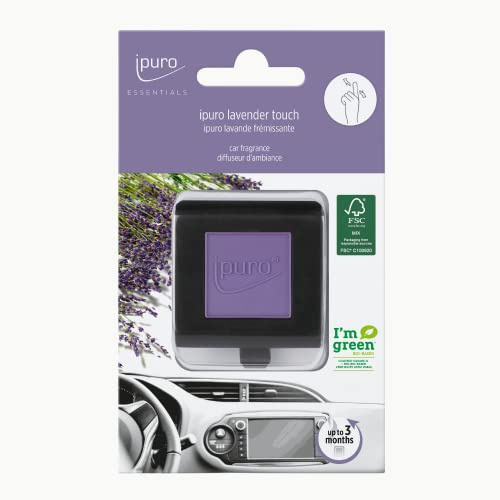 ipuro - Refreshing ipuro Lavender Touch Car Fragrance - Subtle Car Air Freshener with Contemplative Lavender Notes - Car Air Freshener for a Puristic Fragrance Experience up to 3 Months
