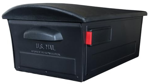 Architectural Mailboxes Mailsafe Plastic, Locking, Post Mount Mailbox, Compatibility Code C, RSKB00AM, Black, Large Capacity
