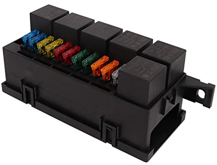 Kit Blocco Scatola relè Fusibili 6 relè 11 ATC ATO Scatola Morsettiera Fusibile a Crimpare Portafusibili Sostitutivi Automobilistici Impermeabili per Veicoli Auto Marine Barca