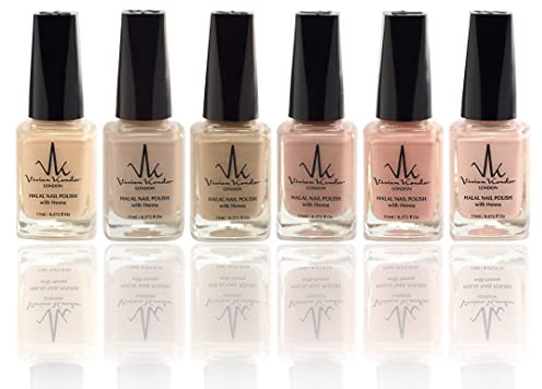 Vivien Kondor - Esmalte de uñas permeable con infusión de henna, apto para veganos y veganos, esmalte halal de larga duración (naturales)