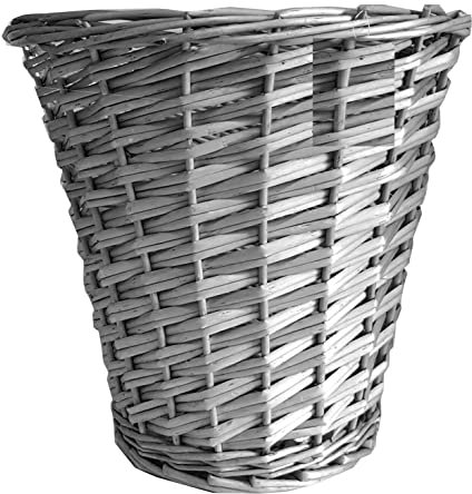 UNICORPSE TECHNOLOGIES PVT. LTD. WICKER WILLOW BASKET STORAGE BIN WASTE PAPER BASKET STYLE BIN (Grey)