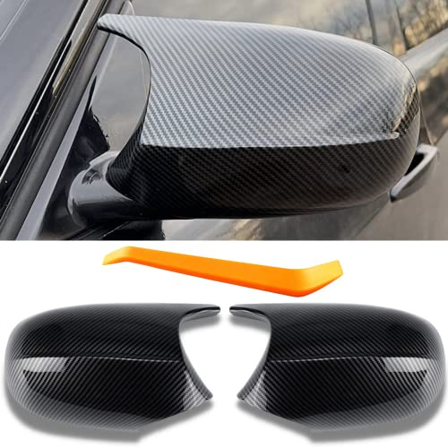 Carbon Spiegelkappen Außenspiegel Abdeckung passend für 2008-2013 BMW 3er E90 E91 E92 E93 Auto Tuning Zubehör Aussen Accessoires - Nur LCI Facelift Modelle