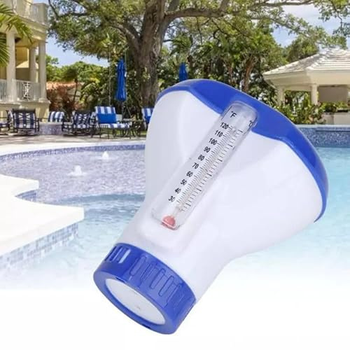 EHOTER Schwimmender Pool-Chlorspender, 1,6 cm, Schwimmer für Chlortabletten, verstellbarer Abfluss, Tabletten, Schwimmer für Innen- und Außenbereich, Schwimmbad, Spa, Whirlpool (12,7 cm mit