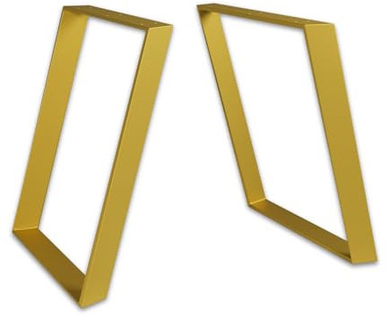 ModernLOFTart Tischbeine Metall Tischkufen 2 Stück - Tischgestell Metall aus 1cm Dickem Flachstahl Gefertigt - Tischfüße für Esstisch, Schreibtischbeine, Konferenztisch Füße