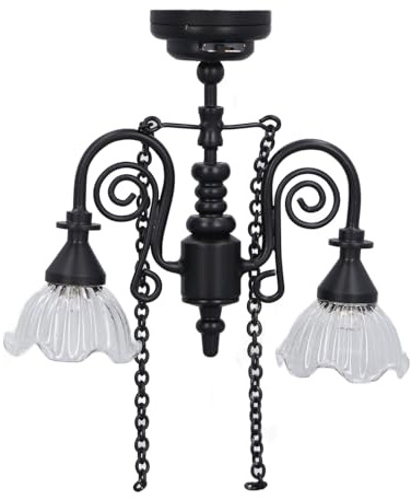 Miniatur-Puppenhaus-Licht, Puppenhaus Im Maßstab 1:12, LED-Miniatur-Deckenlampe, Miniatur-Kronleuchter, Puppenhaus-Deckenlampe, Hängelampe, Puppenhaus-Möbel,