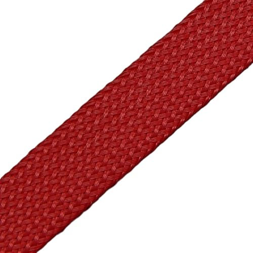 Kabelschlauch Expandable Cable Sleeve 2mm ~ 40mm Tight Braided High Density Hardness Insulate Line Protect Wire Wrap Gland Sheath Kabelmanagement-HüLse(Red,2MM_1 Meters)