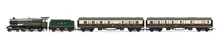 Hornby Steam Train - R30376 RailRoad GWR, Class 1000, 'County of Merioneth' Train Pack - Era 3 00 Gauge Locomotives, Engine Models for Adults - 1:76 Scale Model Gift