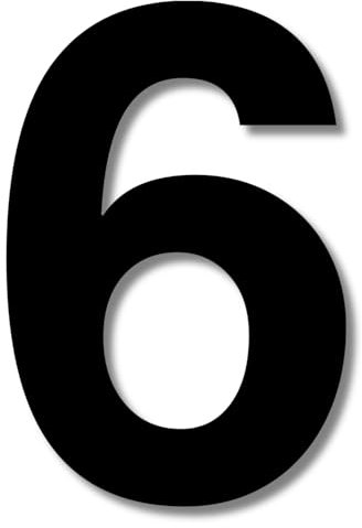 LEIASA | Número Adhesivo Casa - 150 mm - Acero Inoxidable - Nº 6 - Número Apartamento Hotel - Enumeración Puertas - Número dirección - Exterior e Interior - Número Puerta - Número 6