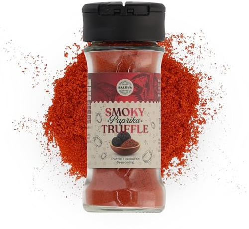 Paprika fumé à la truffe - Assaisonnement de qualité supérieure à la truffe - Mélange riche et aromatique pour viandes, pâtes et légumes grillés - Pot en verre (40 g)
