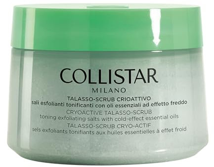 Collistar Talasso Scrub Crioattivo, Esfoliante Corpo Snellente e Anticellulite, Azione Drenante e Tonificante con Oli Essenziali e Sale Marino,Trattamento Rimodellante Effetto Freddo, 700 gr