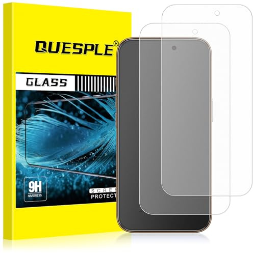 QUESPLE [2 Stück] Matt Panzerglas für iPhone 16, Anti-Fingerabdruck, Blendschutz Matte Schutzfolie, Anti-Kratzen, Ultra-klar Gehärtetem Glas Displayschutzfolie